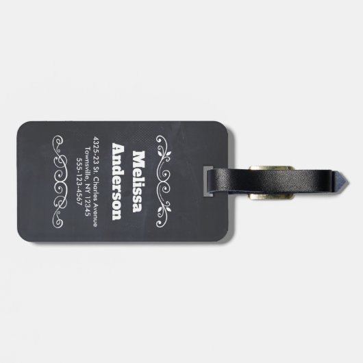 赤いソンブレロ模様のハッピーグリーンサボテン ラゲッジタグ (裏面横)