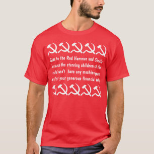 赤いソ連国旗に与えて下さい Tシャツ