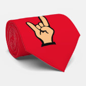 赤いタイの岩のサイン ネクタイ (ロール)