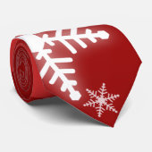 赤いタイの雪片 ネクタイ (ロール)