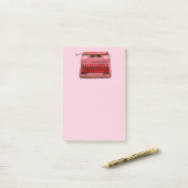 赤いタイプライターのポストイットノート ポストイット (デスク上)