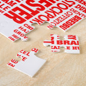 赤いタイプ地図のより素晴らしいマンチェスター ジグソーパズル (側面)