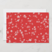 赤いタイポグラフィオーバーレイベビー初めてのクリスマス写真 シーズンカード (裏面)