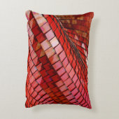 赤いタイルのイラストレーション アクセントクッション (裏面(縦))