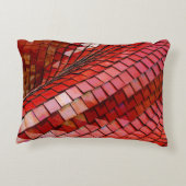 赤いタイルのイラストレーション アクセントクッション (裏面)