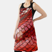 赤いタイルのイラストレーション エプロン (インサイチュ)