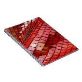 赤いタイルのイラストレーション ノートブック (右側)