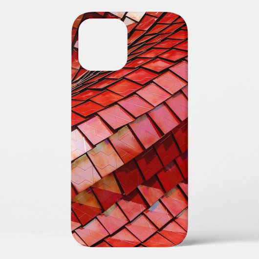 赤いタイルのイラストレーション Case-Mate iPhoneケース (裏面)