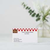 赤いタイルのデザート 名刺 (スタンド正面)