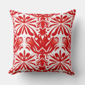 赤いタイル人気がある模様 クッション (正面)