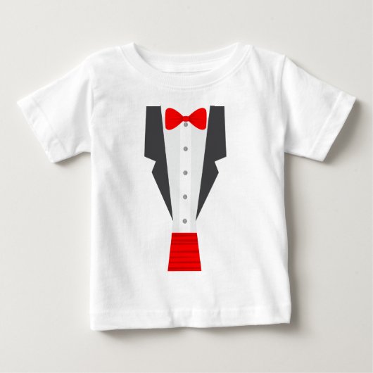 赤いタキシード ベビーTシャツ (正面)