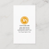 赤いタクシー三角形タクシー乗り物 名刺 (裏面)