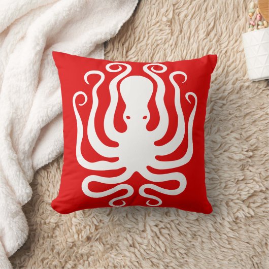 赤いタコの枕シリーズ。 他は利用できる着色します クッション (ブランケット)