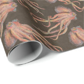 赤いタコの紙 ラッピングペーパー (ロールコーナー)