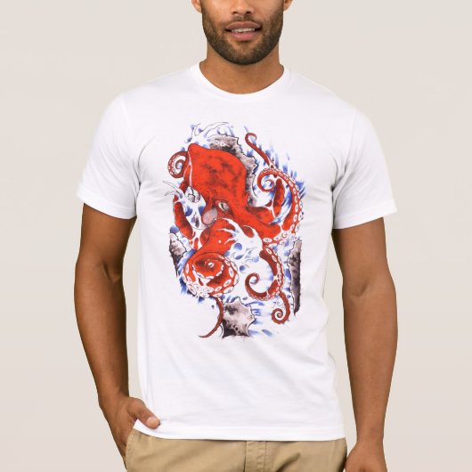 赤いタコ Tシャツ (正面)