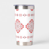 赤いタスリーツトベドレス 保温保冷タンブラー (右面)