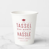 赤いタッセルは面倒な卒業式の価値があった 紙コップ (正面)