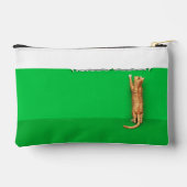 赤いタビーキャットリップ紙サービングトレイ アクセサリーポーチ (裏面)