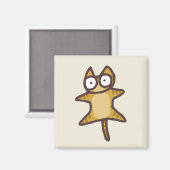 赤いタビー猫 マグネット (正面/裏面)