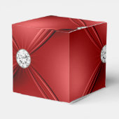 赤いタフテッド小さな正方形の装飾パターン フェイバーボックス (裏面サイド)