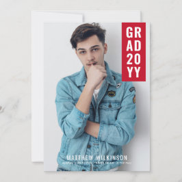 赤いタブの卒業発表 案内状