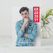 赤いタブの卒業発表 案内状 (スタンド正面)