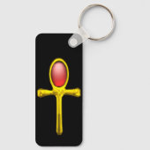 赤いタリスマン,金ゴールドANKH永遠の命のシンボル キーホルダー (裏面)