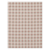 赤いタンのアメリカヘラジカくまの小屋パターン テーブルクロス (正面)