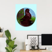 赤いタンブラー鳩サークル ポスター (ホームオフィス)