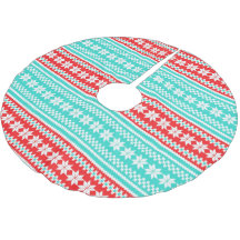 赤いターコイズのノルウェーのクリスマスのセーターパターン