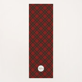 赤いタータンチェッククリスマスプレド冬のパターンモノグラム ヨガマット (正面)
