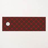 赤いタータンチェッククリスマスプレド冬のパターンモノグラム ヨガマット (正面(横))