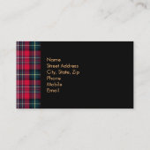 赤いタータンチェック 名刺 (裏面)
