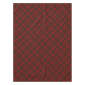 赤いタータン柄のクリスマスプレイド冬の休暇パターン テーブルクロス (正面)