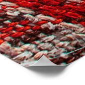 赤いタータン織りの生地のテクスチャ　背景として便利 ポスター (角)