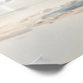 赤いターンストーンバードアートプリントポスター ポスター (角)