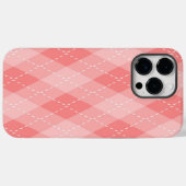 赤いダイヤモンドのパターアーガイルンの濃淡 Case-Mate iPhoneケース (裏面 (横))