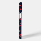 赤いダイヤモンドのパターン Case-Mate iPhoneケース (裏面 / 右)