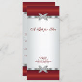 赤いダイヤモンドのビジネスのギフト券 (正面/裏面)