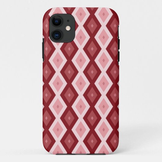 赤いダイヤモンドパターンケースメイトiPhoneケース Case-Mate iPhoneケース (裏面)