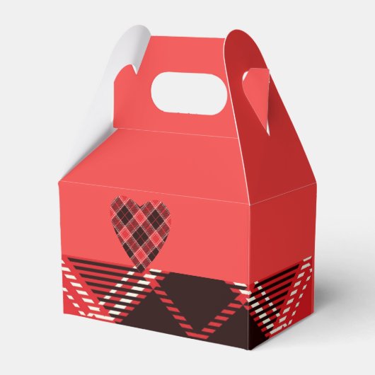赤いダイヤモンド柄のタータン　フェイバーボックス フェイバーボックス (正面サイド)