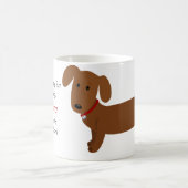 赤いダックスフントの所有者のユーモア コーヒーマグカップ (中央)