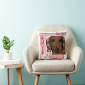 赤いダックスフンド クッション (椅子)