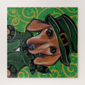 赤いダックスフンド ジグソーパズル (横)