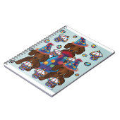 赤いダックスフンド ノートブック (左側)