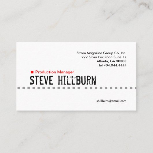 赤いダッシュの名刺4 名刺 (正面)