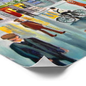 赤いダブルデッカーバス通りシ絵画ーン ポスター (角)