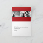 赤いダブルハピネスノット 結婚式 ありがとうカード サンキューカード (内部)