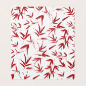 赤いダブル幸せ&竹結婚の 名刺 (内部フラット)