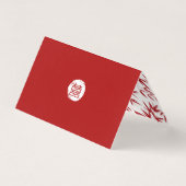 赤いダブル幸せ&竹結婚の 名刺 (裏面)